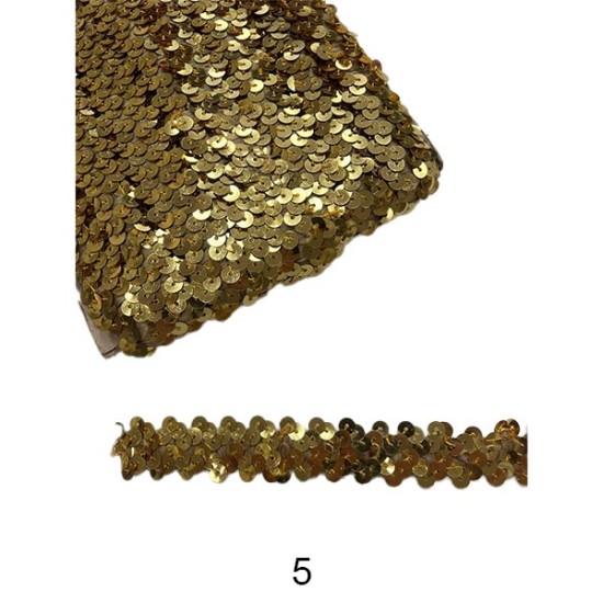Ελαστική παγιετα 2cm σε 14 χρώματα (99535)
