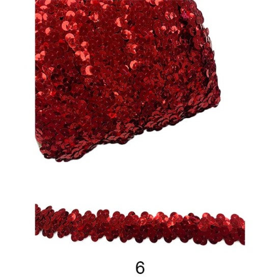 Ελαστική παγιετα 2cm σε 14 χρώματα (99536)