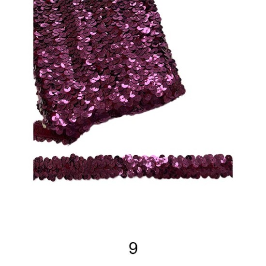 Ελαστική παγιετα 2cm σε 14 χρώματα (99539)