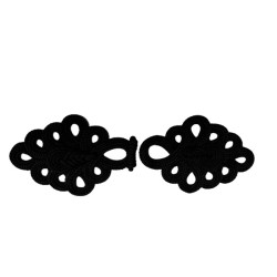 Κούμπωμα κορδονέ σε μαύρο χρώμα 8x21 cm