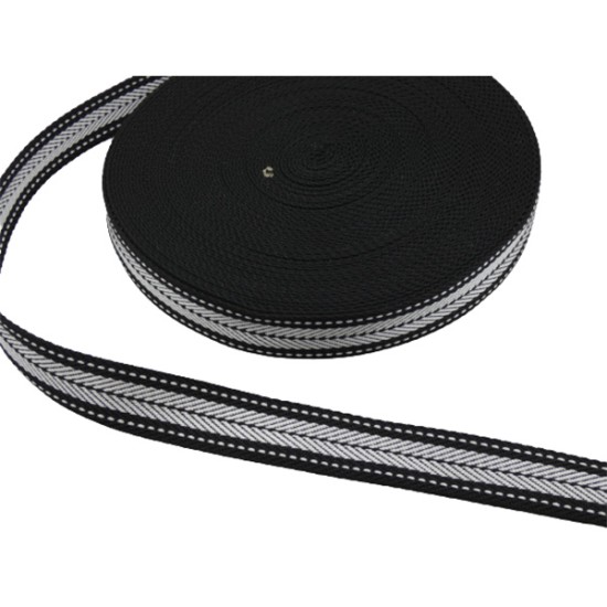 Ιμάντας πολυεστερικός ασπρόμαυρος 4.5 cm ()