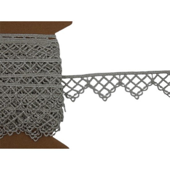 Λασέ δαντέλα ασημί 3cm ()