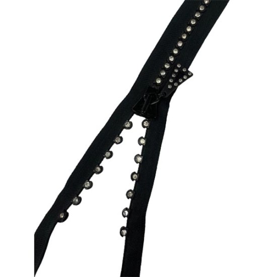 διαχωριζόμενο φερμουάρ στρας 50cm ()