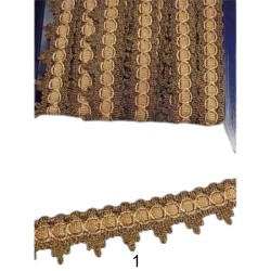 Χρυσή δαντέλα για κέντημα 2cm σε 3 χρώματα
