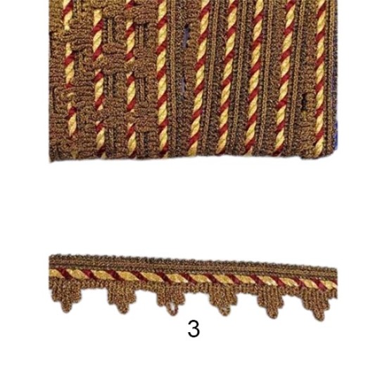 Σκούρη χρυσή τρέσα σε 5 χρώματα 2,5cm  (104361)