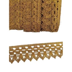 Δαντέλα σκούρο χρυσό 4cm 