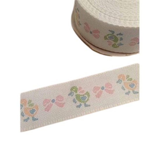 Λωρίδα κεντήματος Aida με σχέδιο παπάκια ()