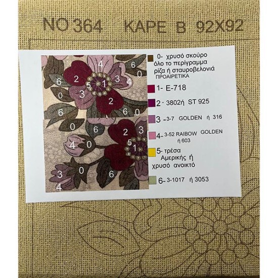 Τραβερσα Νο 364 ροζ 0,42 x 1,25 m Ανθέμιο (107500)