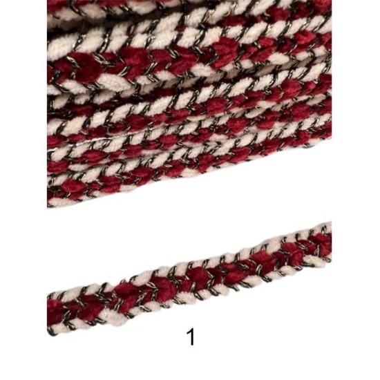 Σενίλ τρεσακι 1cm σε 2 χρώματα ()