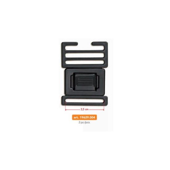 Κούμπωμα-Κλιπς Μαύρο 4  cm ()