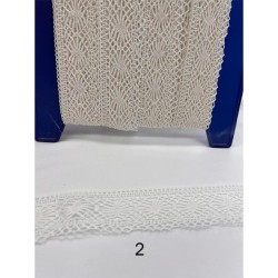 δαντέλα βαμβακερή 4cm σε 2 χρώματα δαντέλα βαμβακερή 4cm σε 2 χρώματα