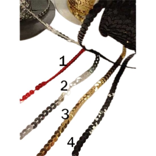 Παγιέτα Μέτρου σε 8 χρώματα 0.5cm ()