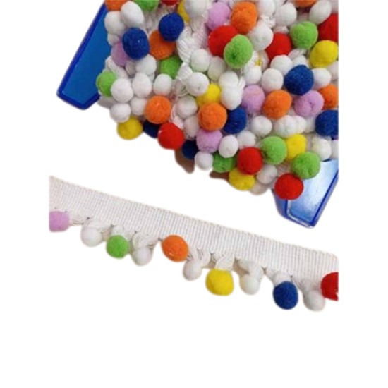 Τρέσα με πολύχρωμο Πον Πον 4cm ()