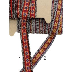 τρέσα μπόχο υφαντή  2cm σε 2 χρώματα