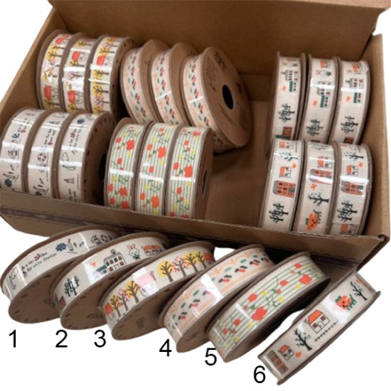 Βαμβακερές κορδέλες 3 μέτρα (πακέτο) Φ 1,5 cm ()