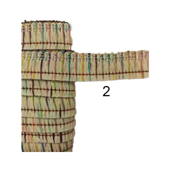 Βαμβακερό κρόσσι πολύχρωμο 2cm σε 2 χρώματα (111437)