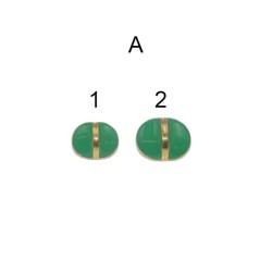 Οβάλ κουμπί πουκαμίσου σε 8 χρώματα