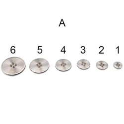 Κουμπί ματ ασημι-χρυσό