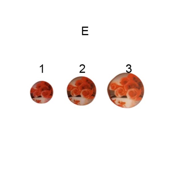 Vintage flοral κουμπί σε 5 χρώματα  (78558)