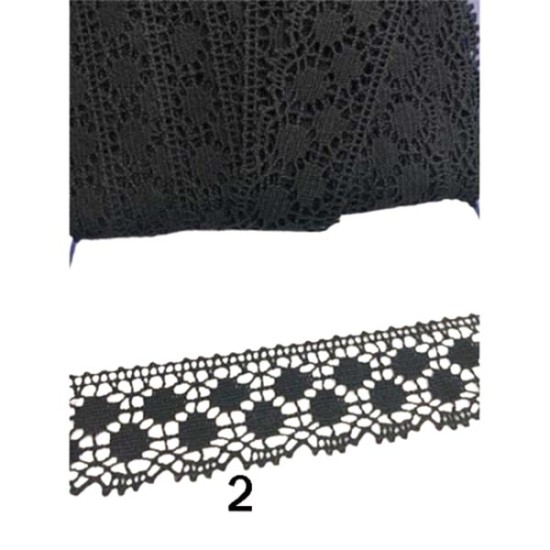 δαντέλα βαμβακερή 3cm σε 3 χρώματα (98456)