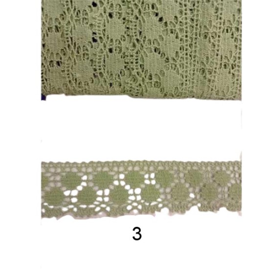 δαντέλα βαμβακερή 3cm σε 3 χρώματα (98457)