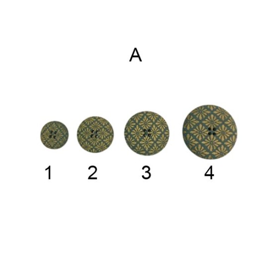 Κουμπί μόδας ματ ζωγραφισμένο  σε 2 χρώματα ()