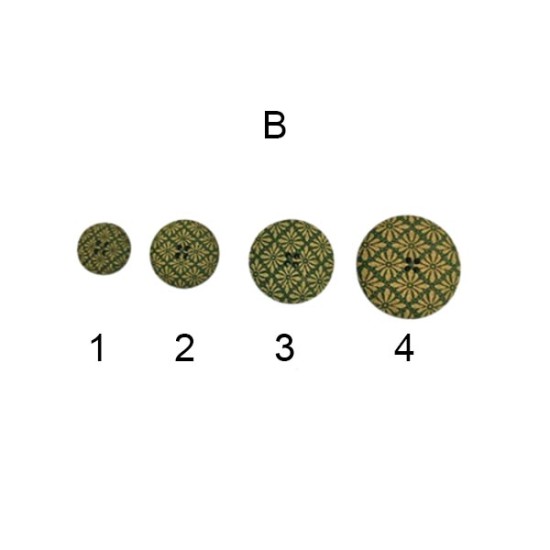 Κουμπί μόδας ματ ζωγραφισμένο  σε 2 χρώματα (78552)