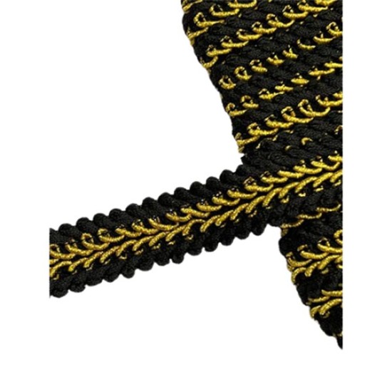 Τρέσα ατραντέ μαύρο χρυσό 2cm ()