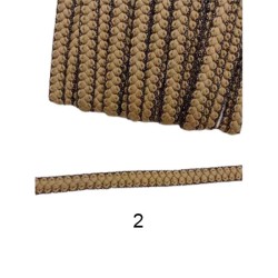 τρέσα μάλλινη  με μεταλλικές λεπτομέρειες στις άκρες 1cm σε 5 χρώματα