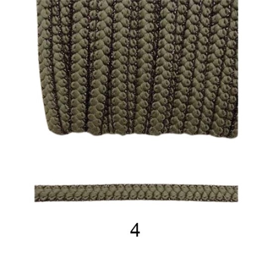 τρέσα μάλλινη  με μεταλλικές λεπτομέρειες στις άκρες 1cm σε 5 χρώματα (103355)