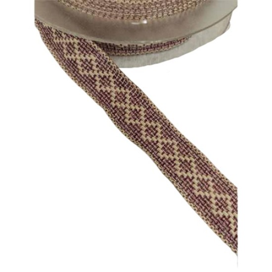 Κορδέλα βαμβακερή με σχέδιο 25mm ()