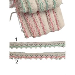 Βαμβακερή δαντέλα με μύτη 2cm σε 3 χρώματα