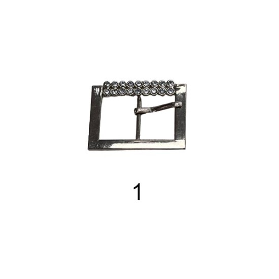 Τοκάς μεταλλικός νίκελ με διακοσμητικές πέτρες 2,5 cm ()