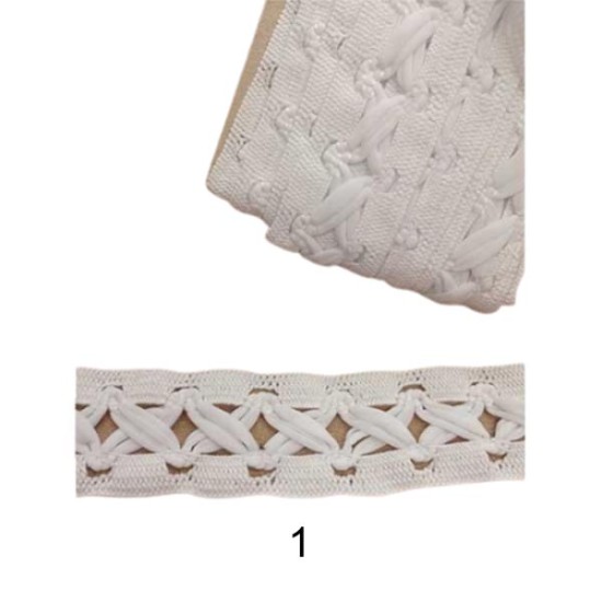 Ελαστική δαντέλα ατραντέ 4cm (2 χρώματα) ()