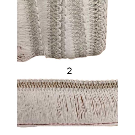 Βαμβακερό Κρόσσι με ασημί κλωστή σε 2 χρώματα 8cm (111447)