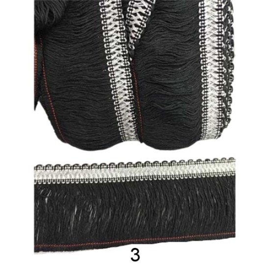 Βαμβακερό Κρόσσι με ασημί κλωστή σε 2 χρώματα 8cm (111448)