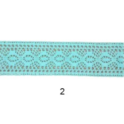 Δαντέλα βαμβακερή τύπου ατραντέ (4 χρώματα) 4cm