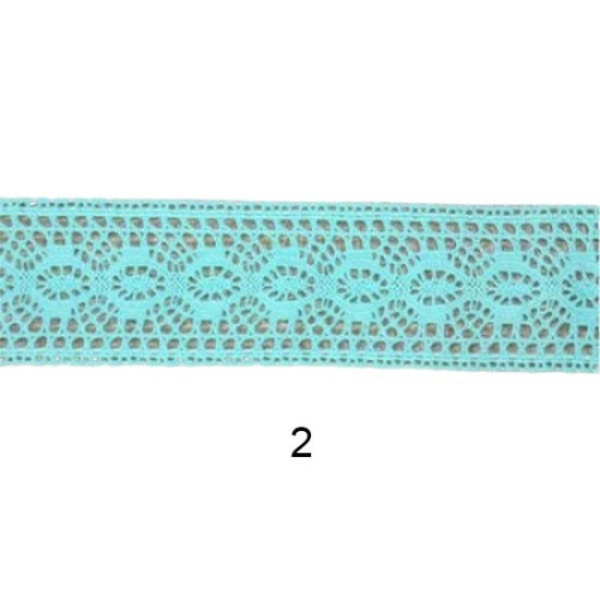 Δαντέλα βαμβακερή τύπου ατραντέ (4 χρώματα) 4cm ()