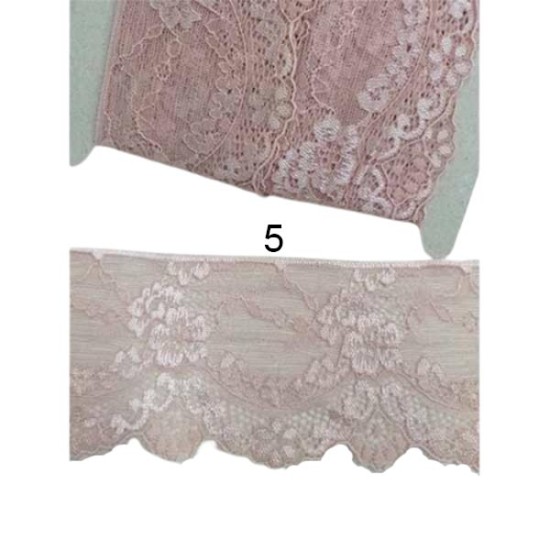 Δαντέλα ελαστική Φ 8cm σε 3 χρώματα (104995)