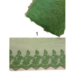 Δαντέλα σαντιγί Με Κέντημα Λουλούδι σε 6 χρώματα 12cm