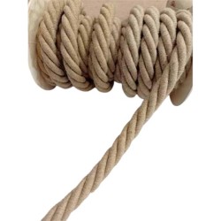 Μαλακό βαμβακερό κορδόνι 16mm μπέζ