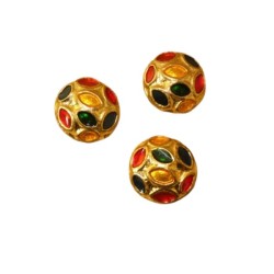 Μεταλλικό κουμπί με χρωματιστό σμάλτο