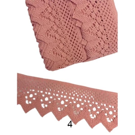 Βαμβακερή δαντέλα με μύτη 7cm σε 5 χρώματα (103822)