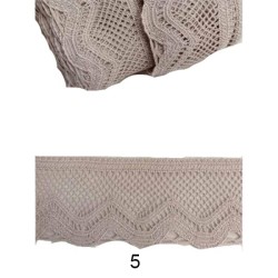 Δαντέλα Βαμβακερή Μονόχρωμη 6cm (4 χρώματα)
