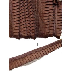 τρεσα σατέν πλισέ 2,5cm σε 2 χρώματα