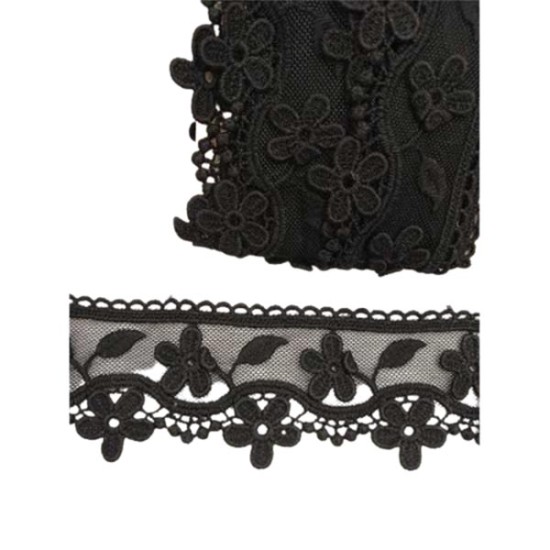 Δαντέλα Κυπούρ Κεντημένη  ()