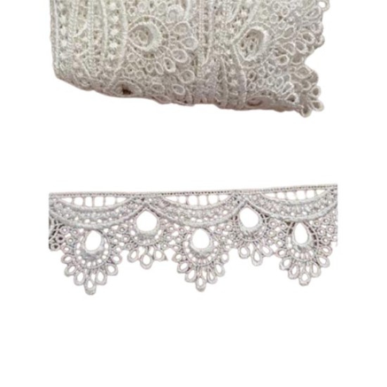 Κυπούρ δαντέλα λευκή 5cm ()