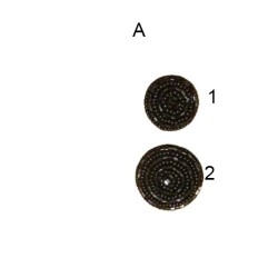 Κουμπί με χάντρες σε 2 χρώματα