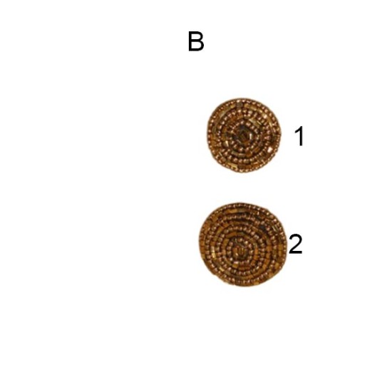 Κουμπί με χάντρες σε 2 χρώματα (79175)