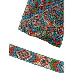 τρέσα θερμοκολλητική κεντημένη με χάντρες και στρας 2.50cm τρέσα θερμοκολλητική κεντημένη με χάντρες και στρας 2.50cm